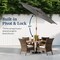 Best Choice Products 10ft Outdoor Woodgrain Pattern Steel Market Patio Umbrella w/ Crank, Tilt